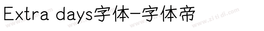 Extra days字体字体转换